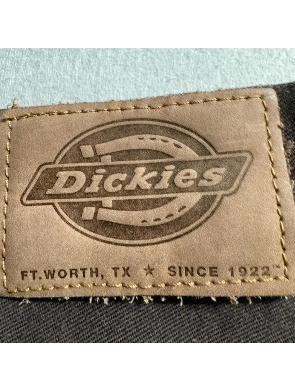 Dickies Slim Fit Pants Mens 28x32 Brown Workwear Chino Flat Front Polyester